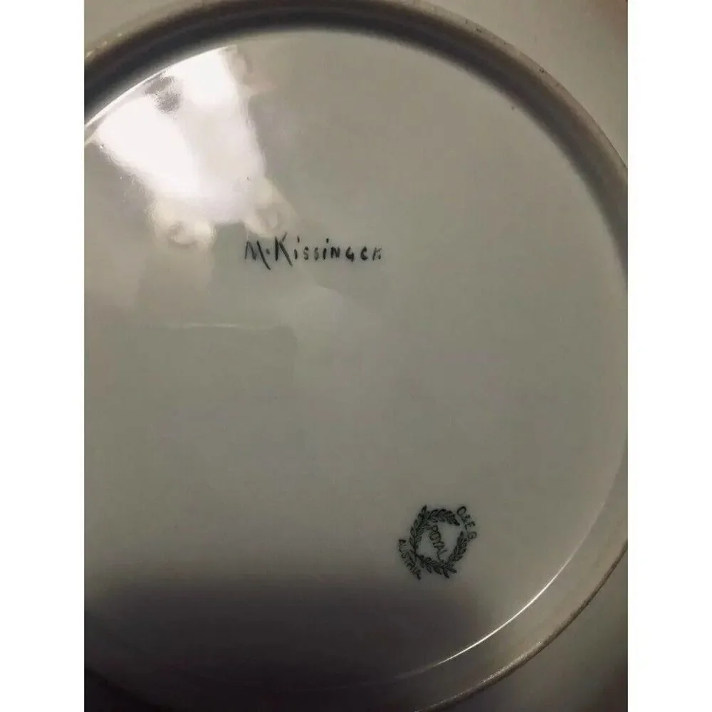 O & EG Royal Austria Handpainted Roses‎ With Thorns plate